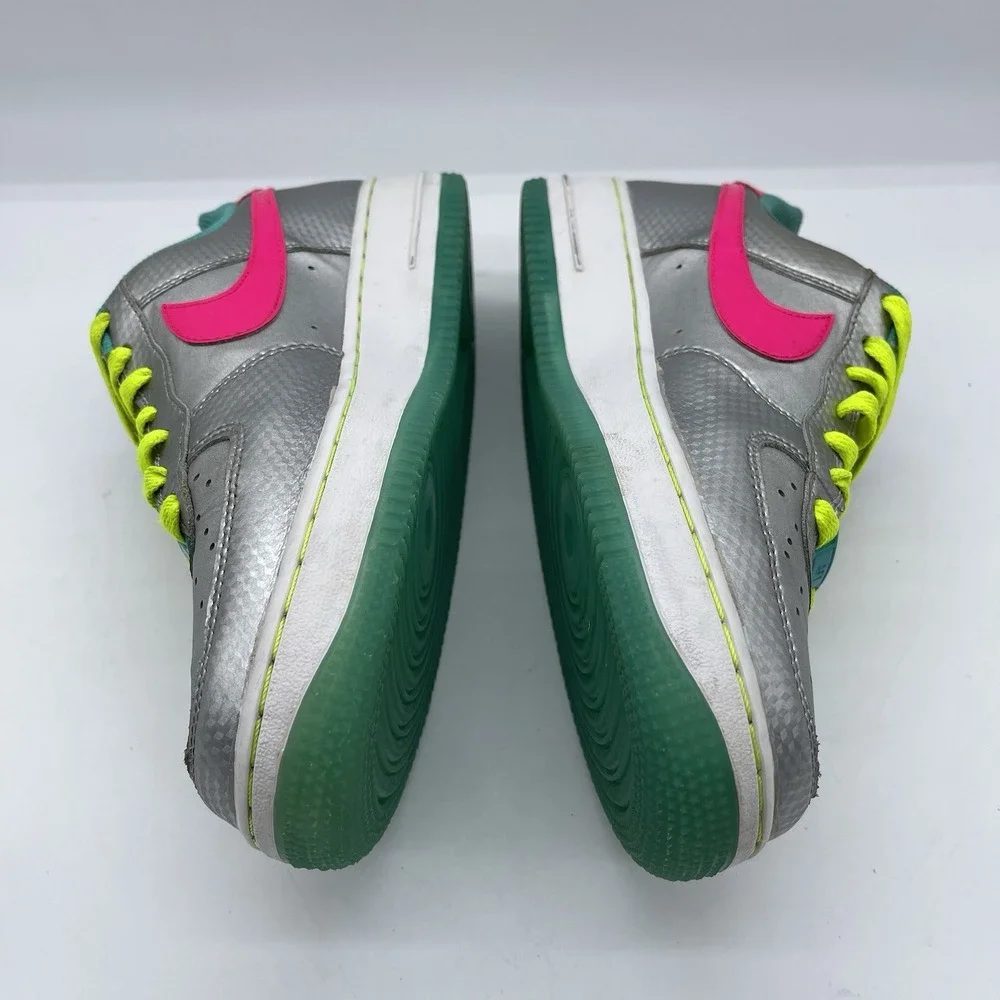 Nike Air Force 1 Low Youth Size 7 Shoes 314219-011 Metallic Sliver Women's 8.5
